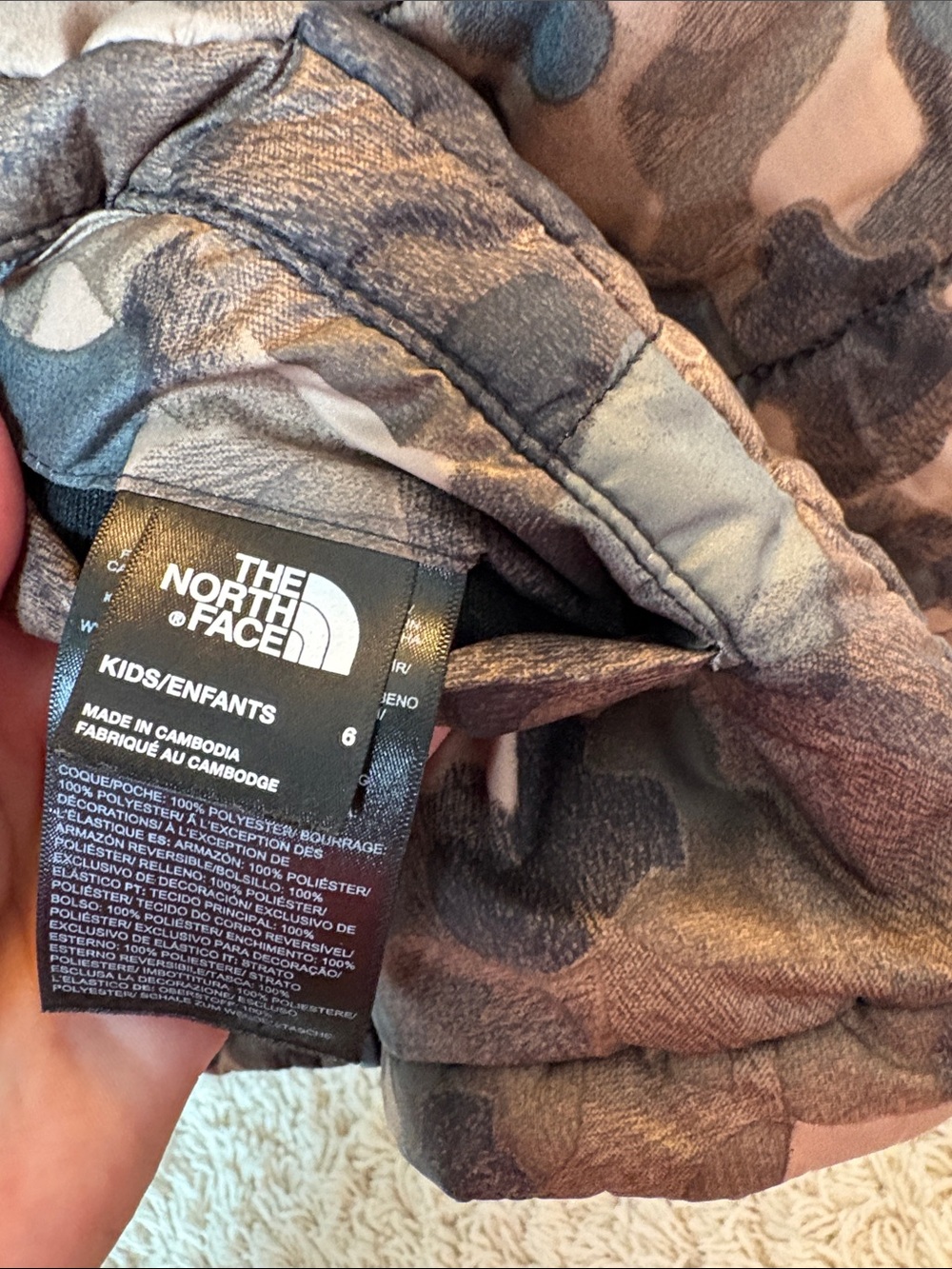 The North Face Youth Reversible Camouflage Jacket & Camo Pom Hat Set - Picture 3 of 10